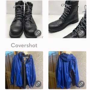 RARE 2XL size Timberland🔵⚫️waterproof jacket+sz14 Timberland🥾